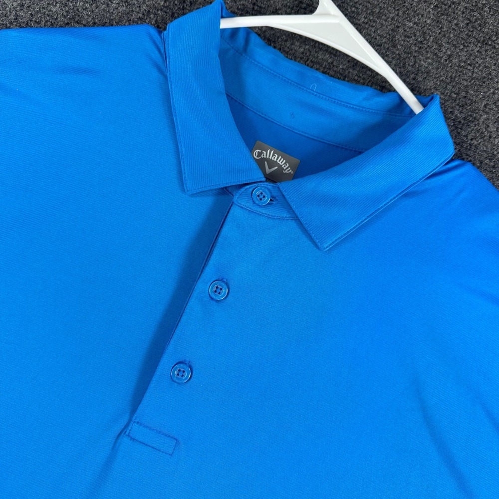 Callaway Opti-Dri Mens XL Blue Performance Golf Polo Shirt Short Sleeve MA4392